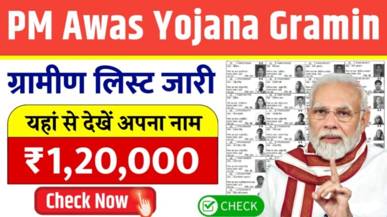 PM Awas Yojana Gramin 2025 : PM आवास योजना की ग्रामीण और शहरी लिस्ट हुआ जारी यहां से देखें अपना नाम