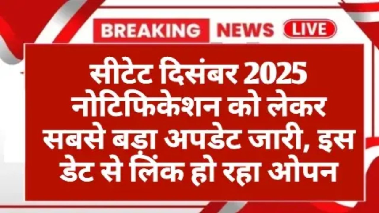 CTET December Notification 2025: सीटेट दिसंबर 2025 नोटिफिकेशन को लेकर सबसे बड़ा अपडेट जारी, इस डेट से लिंक हो रहा ओपन